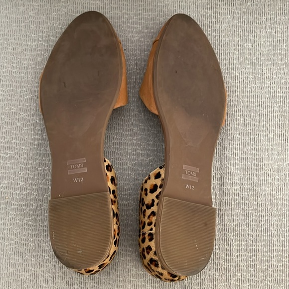 TOMS flats d’Orsay leopard / suede size US 12 fall office business college - Picture 6 of 6